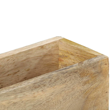 væghængt magasinholder 30x11x72 cm massivt mangotræ