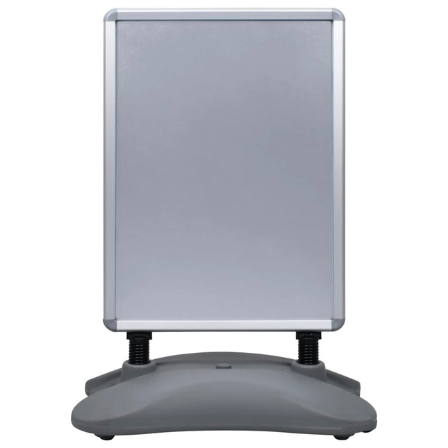 plakatstativ A1 med fod aluminiumslegering grå