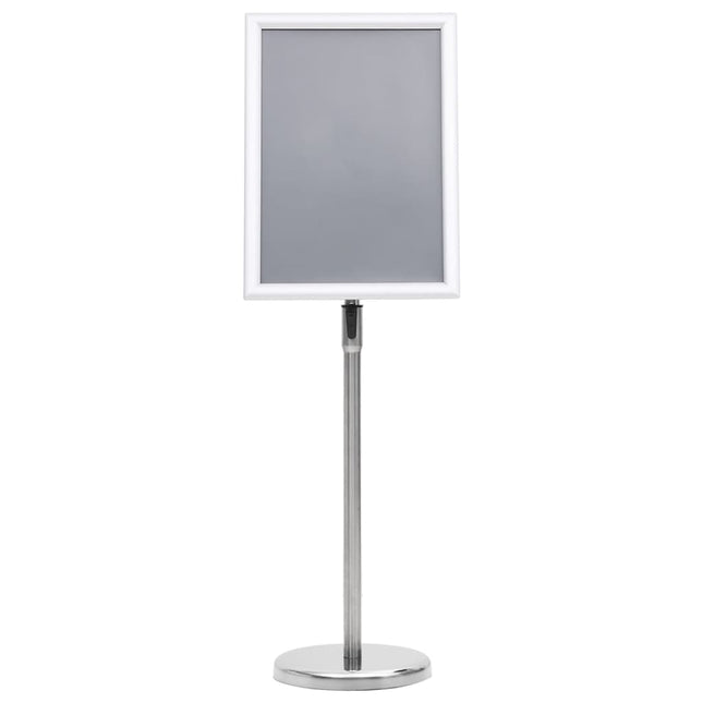 plakatstativ A3 aluminiumslegering sølvfarvet