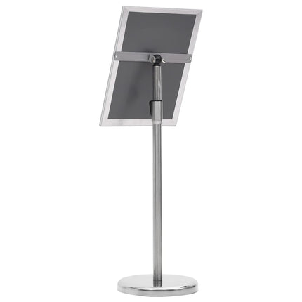 plakatstativ A4 aluminiumslegering sølvfarvet