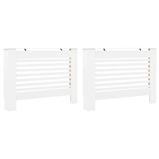 radiatorskjulere 2 stk. 112 x 19 x 81,5 cm MDF hvid