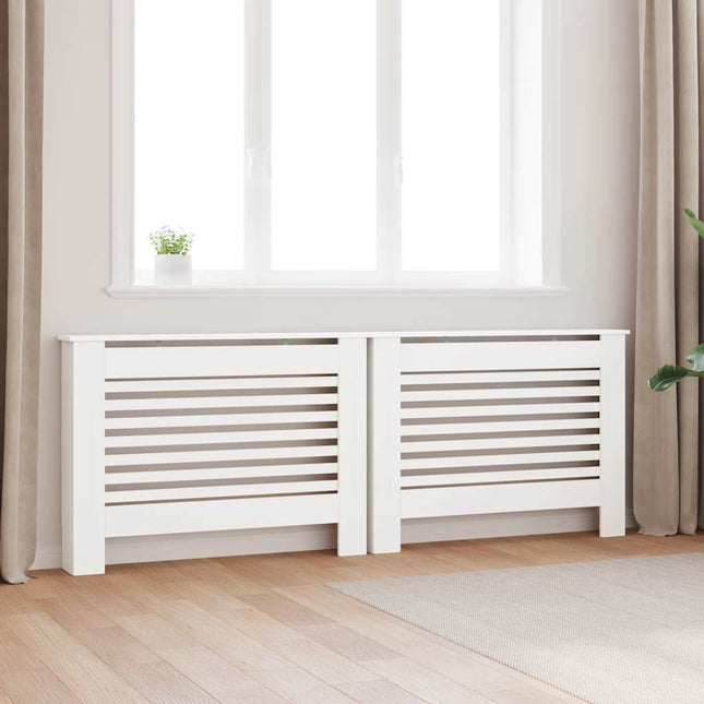 radiatorskjulere 2 stk. 112 x 19 x 81,5 cm MDF hvid