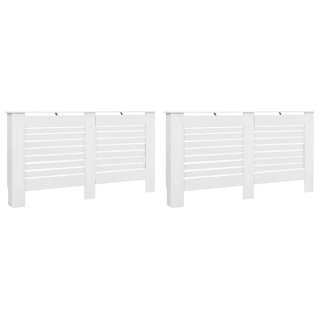 radiatorskjulere 2 stk. 152 x 19 x 81,5 cm MDF hvid