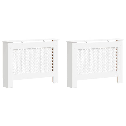 radiatorskjulere 2 stk. 112 x 19 x 81,5 cm MDF hvid