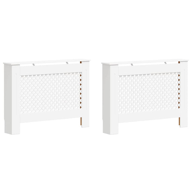 radiatorskjulere 2 stk. 112 x 19 x 81,5 cm MDF hvid