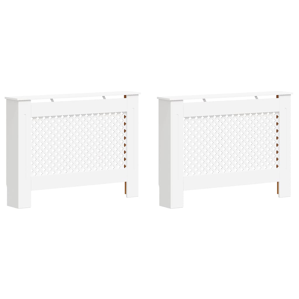 radiatorskjulere 2 stk. 112 x 19 x 81,5 cm MDF hvid