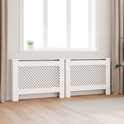 radiatorskjulere 2 stk. 112 x 19 x 81,5 cm MDF hvid