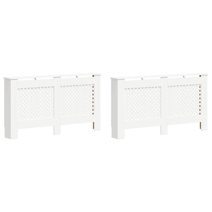 radiatorskjulere 2 stk. 152 x 19 x 81,5 cm MDF hvid