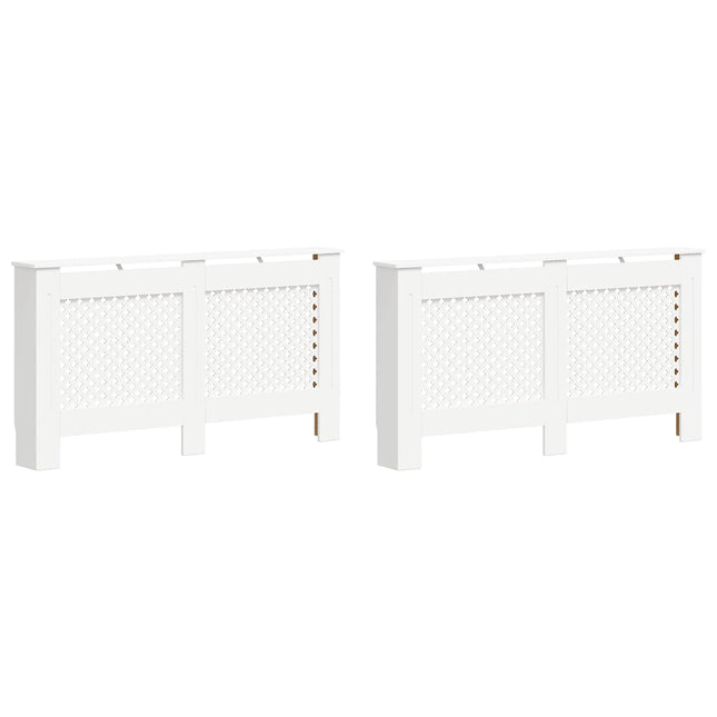 radiatorskjulere 2 stk. 152 x 19 x 81,5 cm MDF hvid