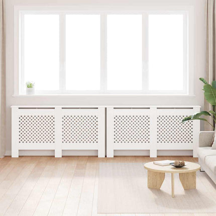 radiatorskjulere 2 stk. 152 x 19 x 81,5 cm MDF hvid