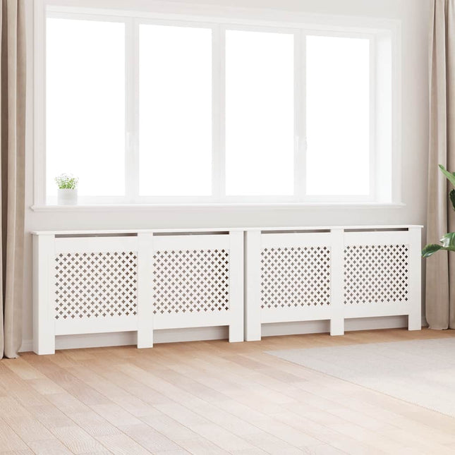 radiatorskjulere 2 stk. 152 x 19 x 81,5 cm MDF hvid