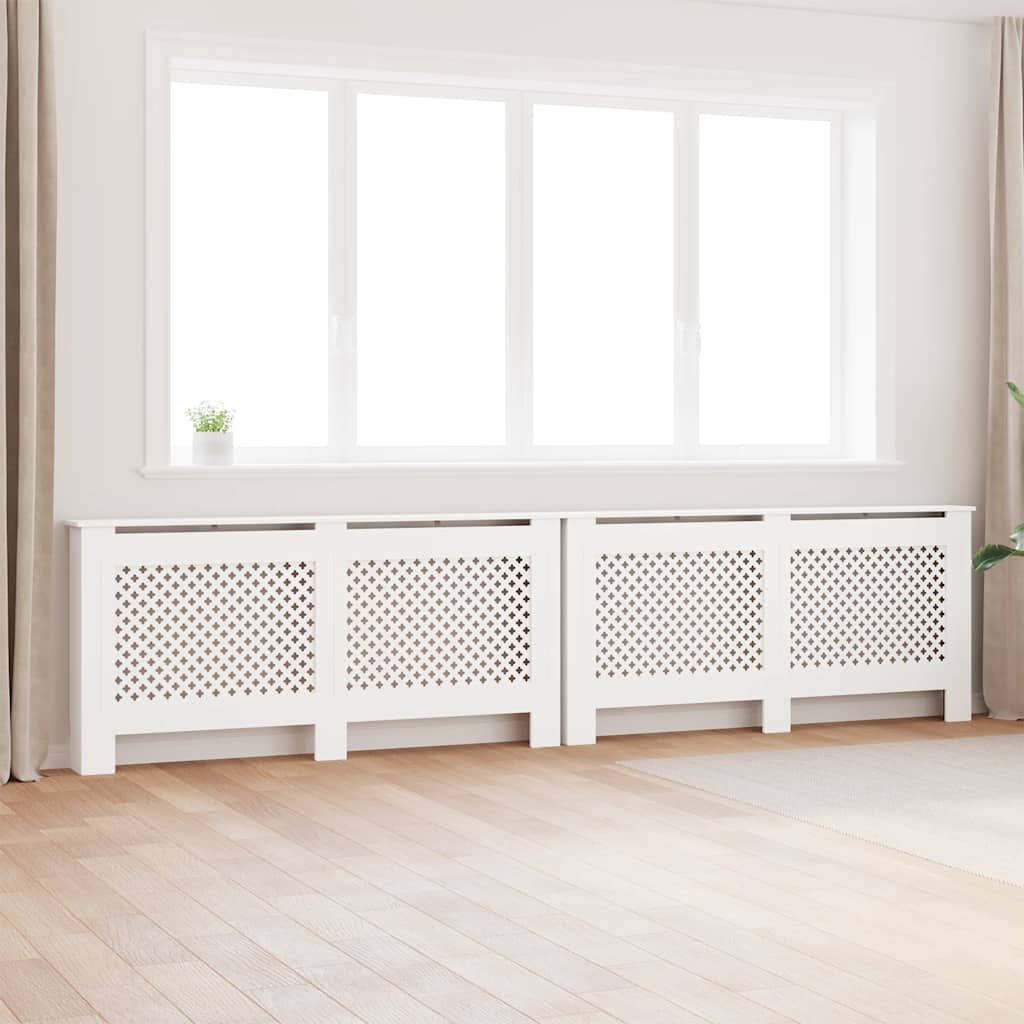 radiatorskjulere 2 stk. 172 x 19 x 81,5 cm MDF hvid