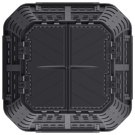 kompostbeholder 93,3x93,3x113 cm 740 l sort