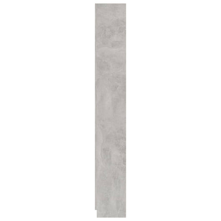 bogreol 60x24x175 cm 5 hylder konstrueret træ betongrå
