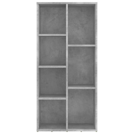 bogreol 50x25x106 cm konstrueret træ betongrå