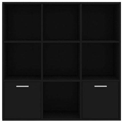 bogreol 98x30x98 cm konstrueret træ sort