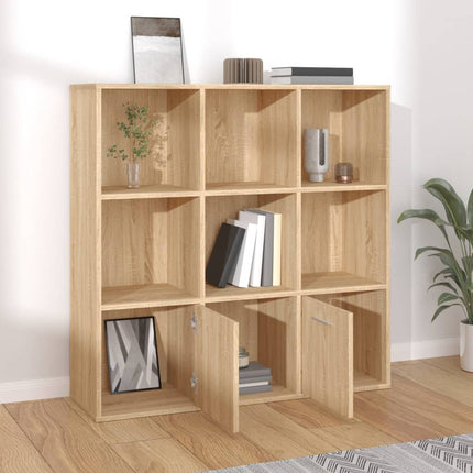 bogreol 98x30x98 cm konstrueret træ sonoma-eg