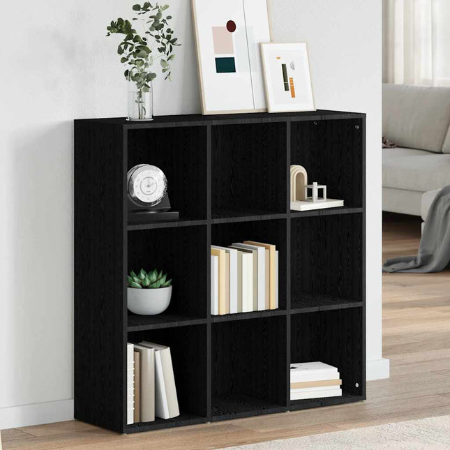 bogreol 98x29x97,5 cm konstrueret træ sort