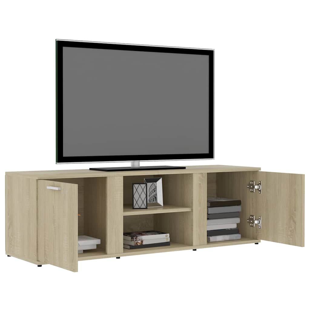 tv-bord 120x34x37 cm konstrueret træ sonoma-eg
