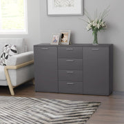 skænk 120x35,5x75 cm konstrueret træ grå