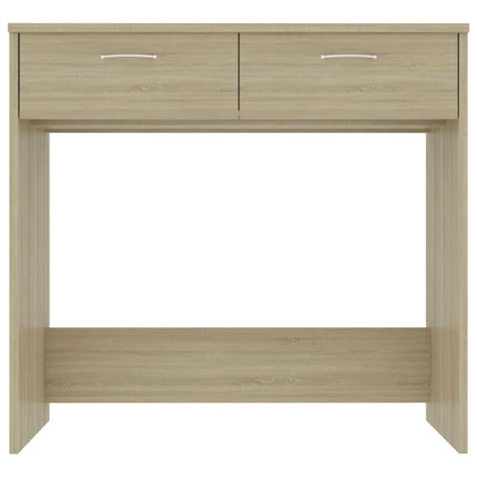 skrivebord 80x40x75 cm konstrueret træ sonoma-eg