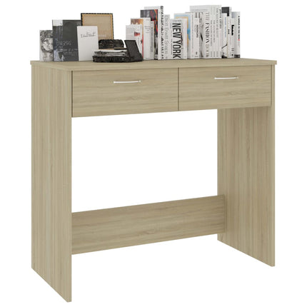 skrivebord 80x40x75 cm konstrueret træ sonoma-eg