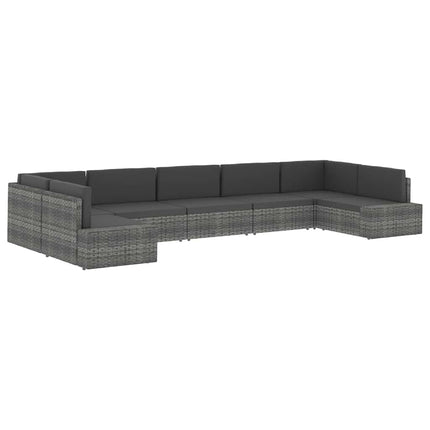 2-personers sofa modulær polyrattan brun