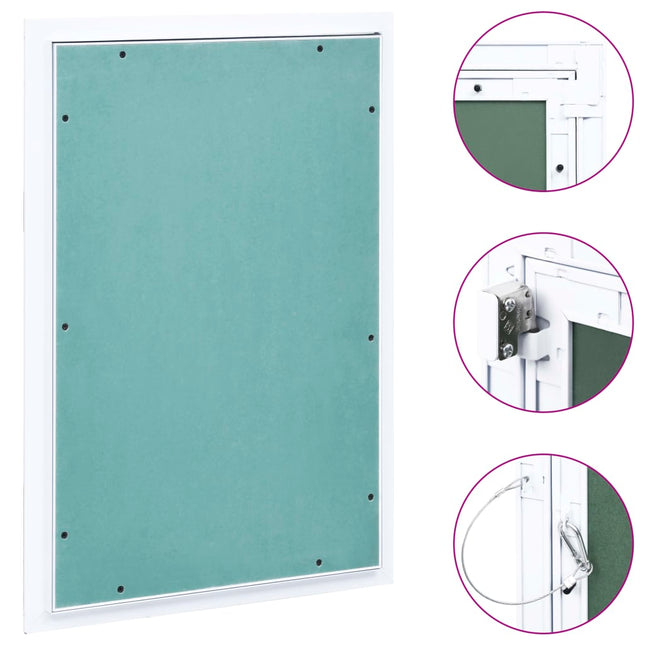 adgangspanel med aluminiumsramme og gipsplade 400x600 mm