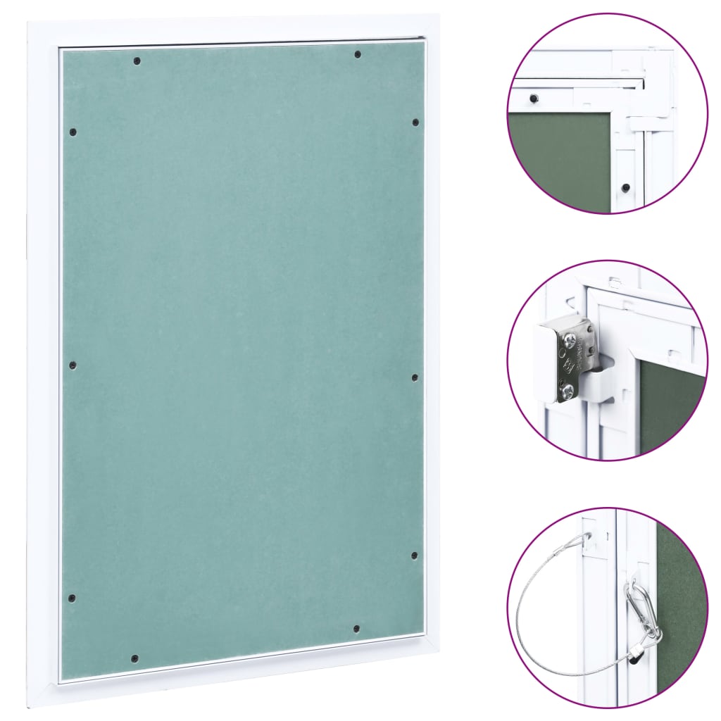 adgangspanel med aluminiumsramme og gipsplade 400x600 mm billede