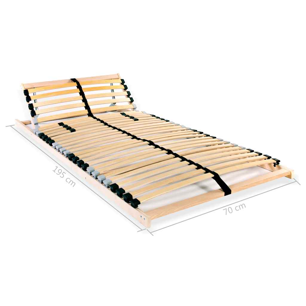 lamelbunde til seng 2 stk. 28 lameller 7 zoner 70 x 200 cm
