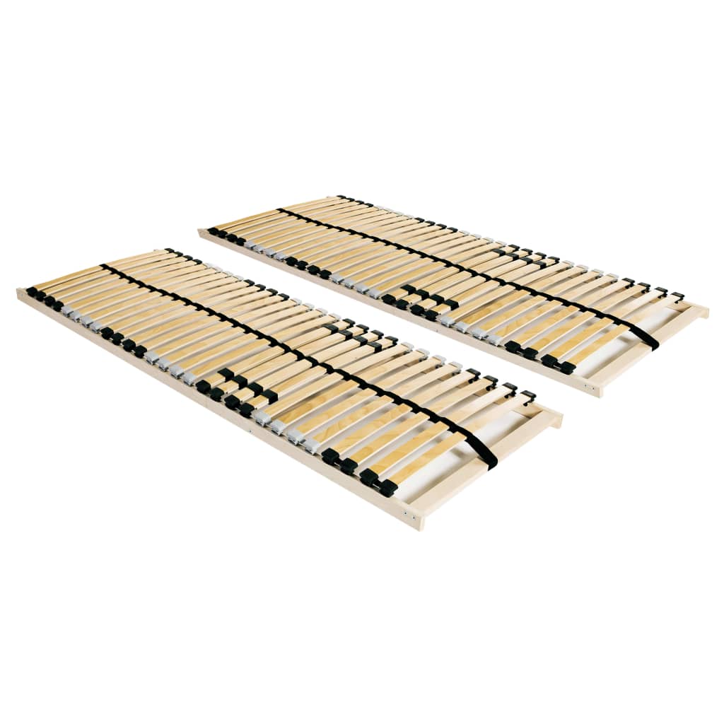 lamelbunde til seng 2 stk. 28 lameller 7 zoner 70 x 200 cm