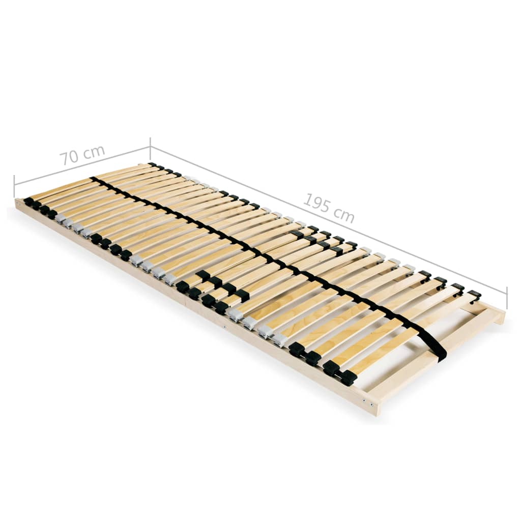 lamelbunde til seng 2 stk. 28 lameller 7 zoner 70 x 200 cm