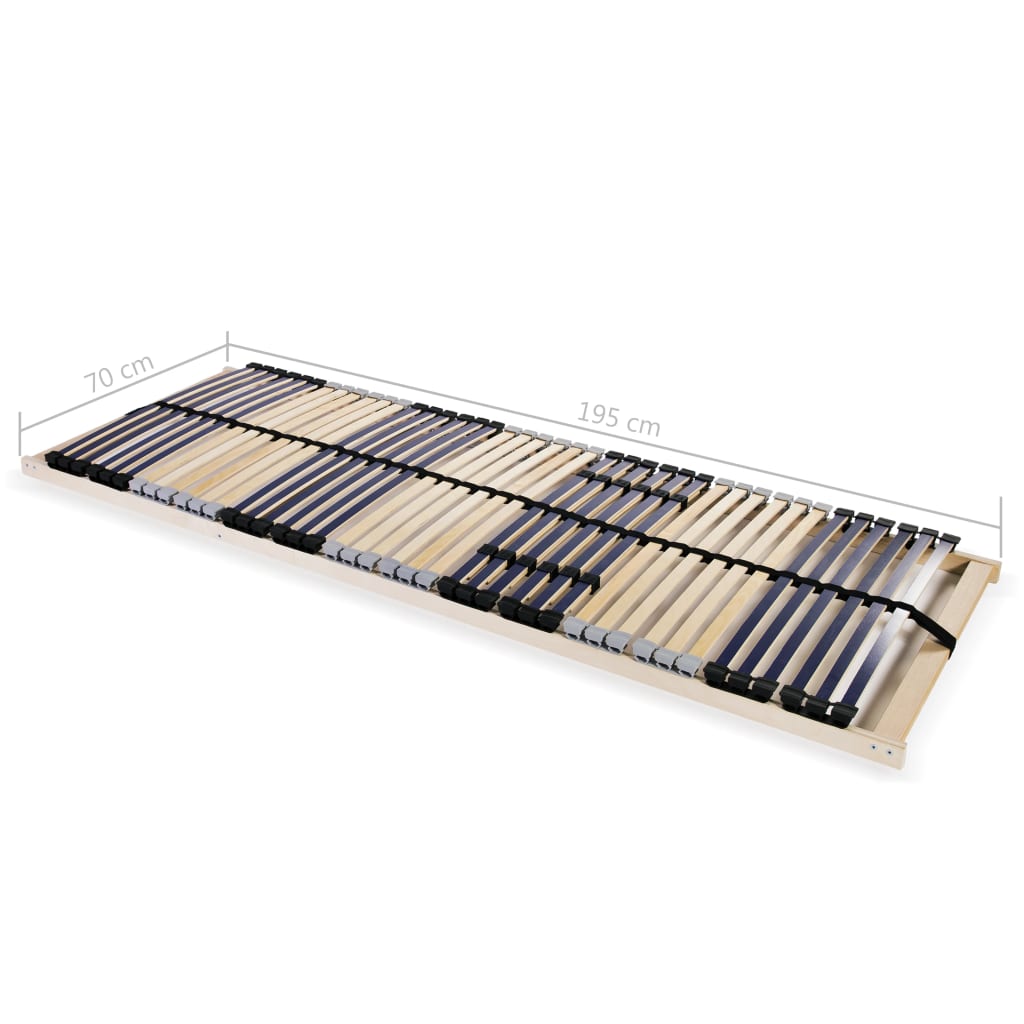 lamelbunde til seng 2 stk. 42 lameller 7 zoner 70 x 200 cm