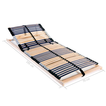 lamelbunde til seng 2 stk. 42 lameller 7 zoner 70 x 200 cm