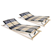 lamelbunde til seng 2 stk. 42 lameller 7 zoner 80 x 200 cm