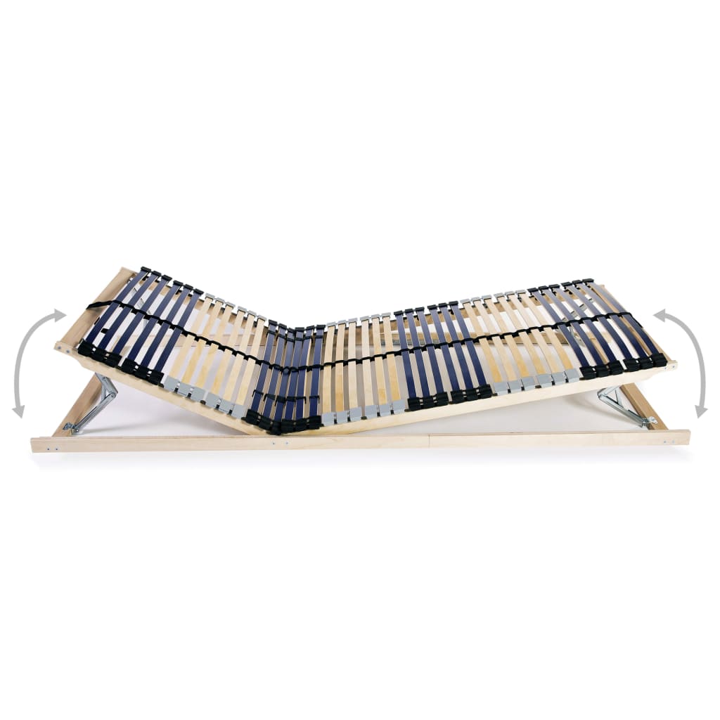 lamelbunde til seng 2 stk. 42 lameller 7 zoner 90 x 200 cm