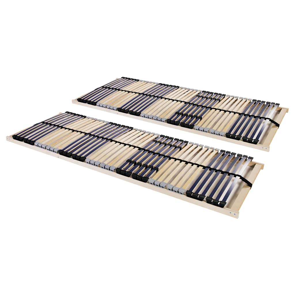 lamelbunde til seng 2 stk. 42 lameller 7 zoner 90 x 200 cm