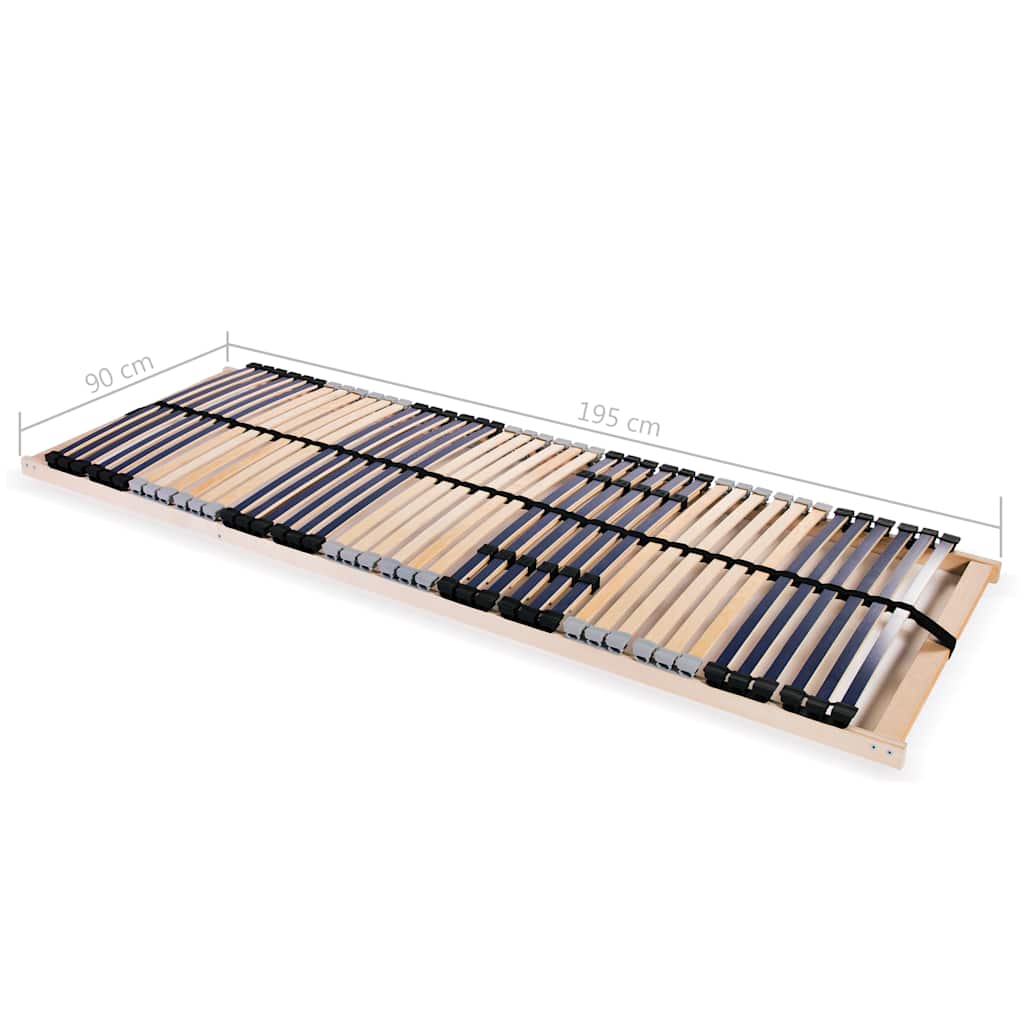 lamelbunde til seng 2 stk. 42 lameller 7 zoner 90 x 200 cm