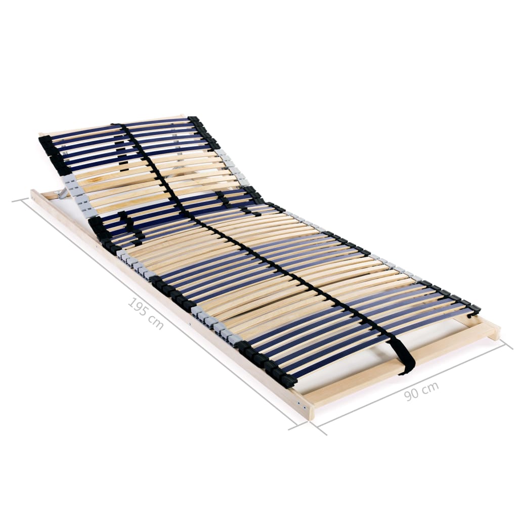 lamelbunde til seng 2 stk. 42 lameller 7 zoner 90 x 200 cm