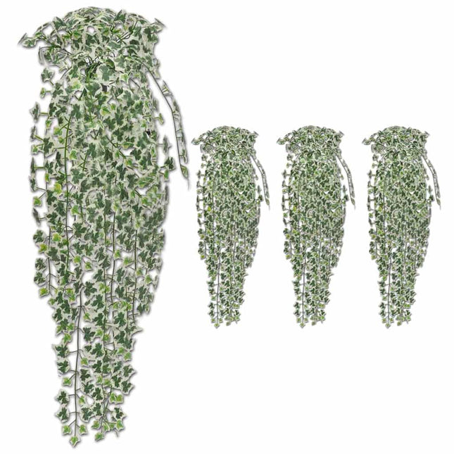 kunstige vedbendplanter 4 stk. 90 cm broget