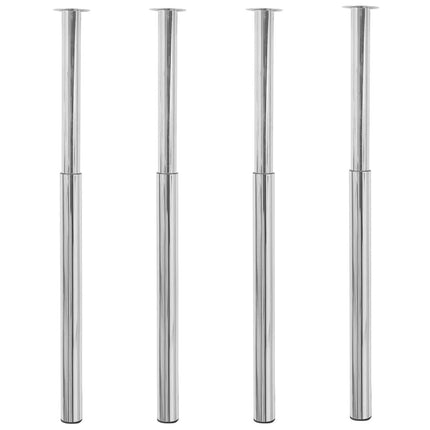 teleskopiske bordben 4 stk. 710 mm-1100 mm krom