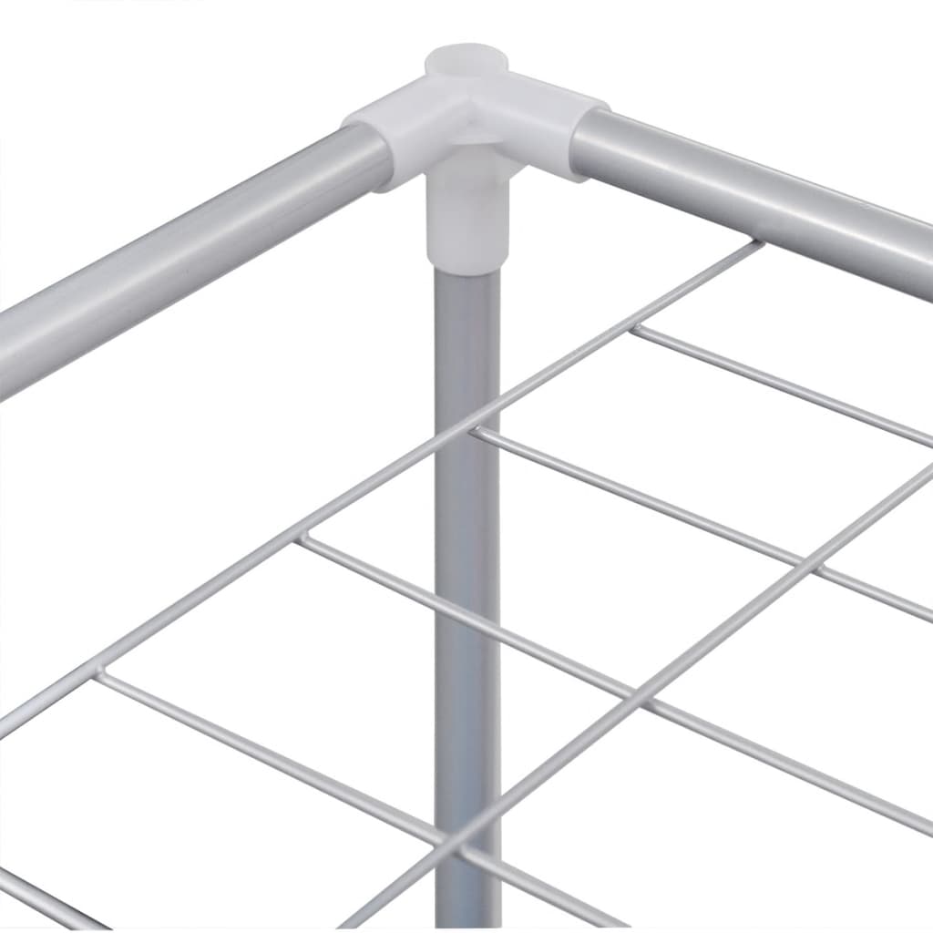 sektionsinddelt vasketøjskurv 2 stk. m. tørrehylde