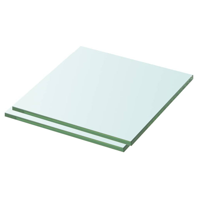 hylder 2 stk. glaspanel 30 x 30 cm klar