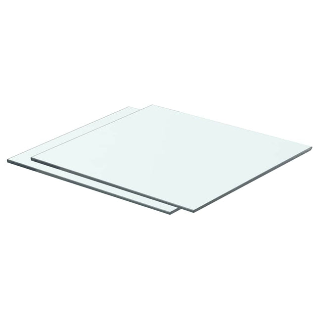 hylder 2 stk. glaspanel 40 x 30 cm klar