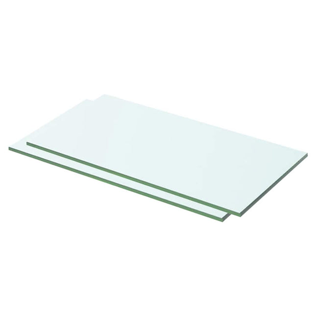 hylder 2 stk. glaspanel 50 x 20 cm klar