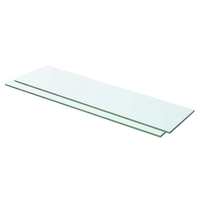 hylder 2 stk. glaspanel 60 x 12 cm klar