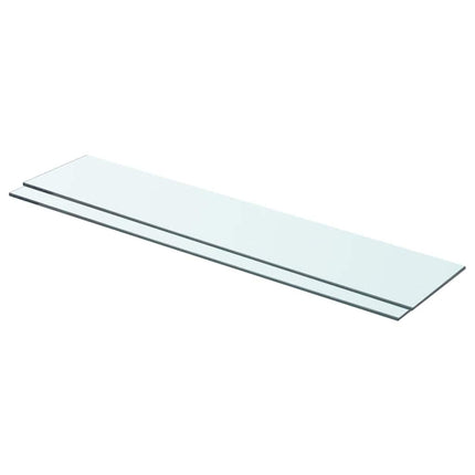 hylder 2 stk. glaspanel 70 x 15 cm klar