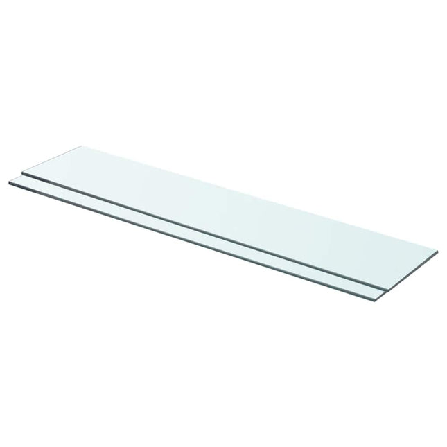 hylder 2 stk. glaspanel 70 x 15 cm klar