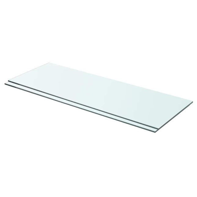 hylder 2 stk. glaspanel 70 x 25 cm klar