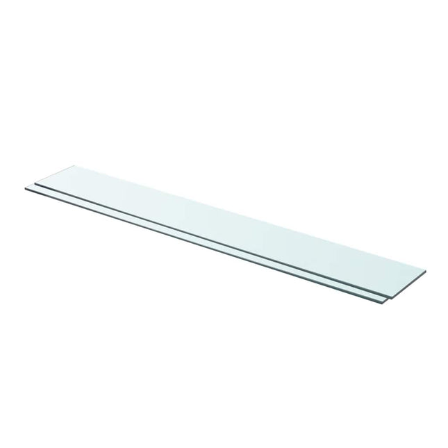 hylder 2 stk. glaspanel 90 x 12 cm klar